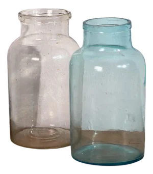 Clear Bottles, 1920s, Set of 2