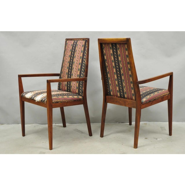 Mid-Century Modern Vintage Mid Century Modern Walnut Dining Room Chairs by Dillingham - Set of 6 For Sale - Image 3 of 18