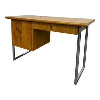 Vintage Jack Cartwright for Founders Blonde Pecan Desk For Sale