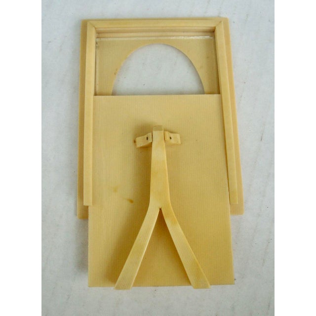 Miniature French Ivory Celluloid Oval Picture Frame Chairish