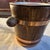 A superb oak and copper ice bucket designed and manufactured in France in the Fifties in the style of Geraud Lafitte. It's...