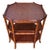 Brown Palm Beach Regency Octagonal 3-Tier Faux Bamboo Side Table With Woven Rattan & Glass For Sale - Image 8 of 10