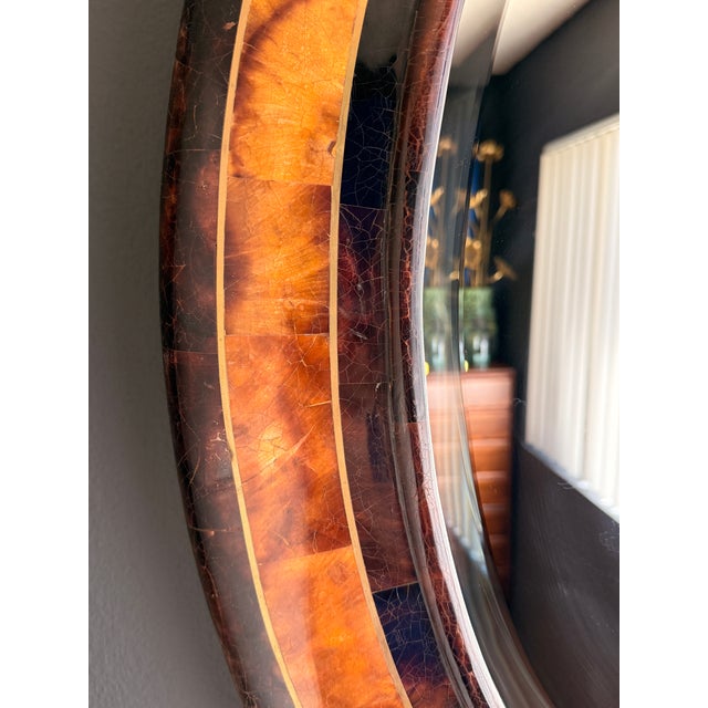 1980s Tessellated Horn Scalloped Mirror For Sale In Los Angeles - Image 6 of 12