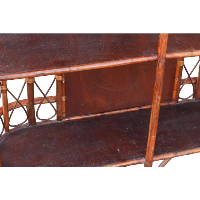 French Freestanding Rattan and Cane Bar, 1970s For Sale - Image 10 of 12