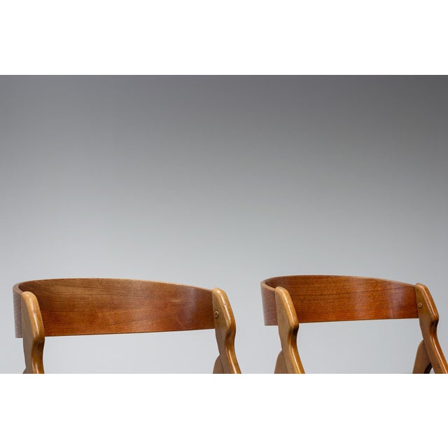 Model 71 Dining Chairs in Teak by Henning Kjærnulf, 1960s, Set of 6 For Sale - Image 4 of 12
