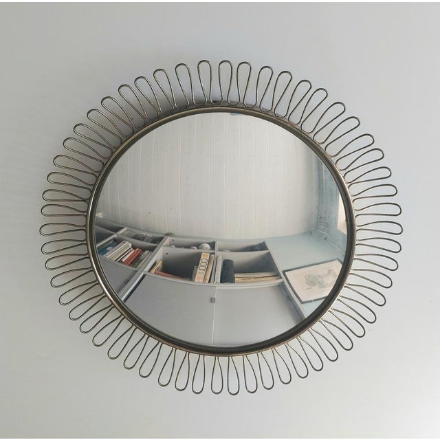 1950s Round Concave Mirror attributed to Josef Frank, 1950s For Sale - Image 5 of 11