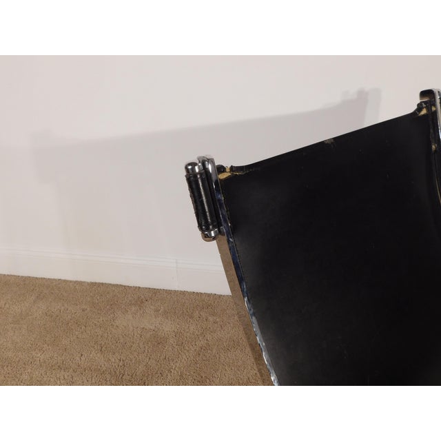 Leather Scissor Chair by Antonio Citterio for Flexform Italia, Circa 1980s For Sale - Image 10 of 18