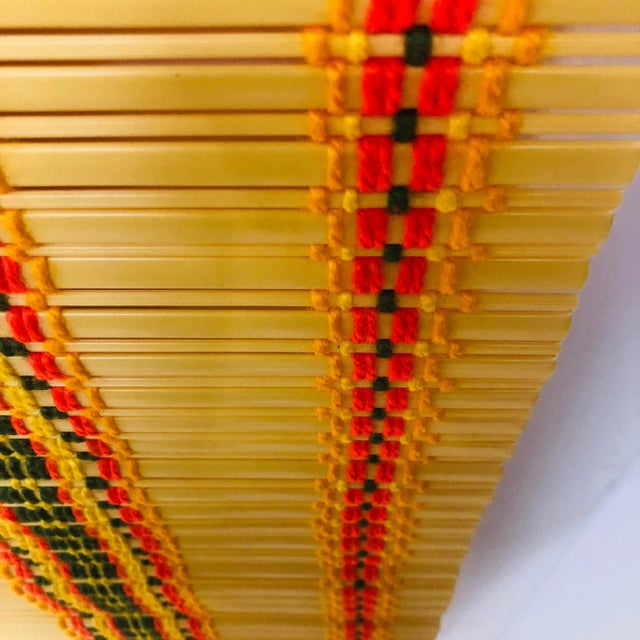 1970s New Old Stock 1970s Yellow Vinyl Roman Shade For Sale - Image 5 of 6