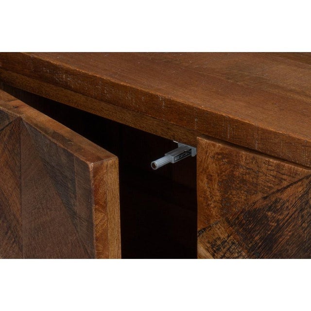 Geometric Parquetry Sideboard in Honey Brown For Sale - Image 10 of 12
