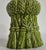 Ceramic Vintage Ceramic Majolica Style Vase With Ribbon Tied Around a Stalk of Asparagus For Sale - Image 7 of 8