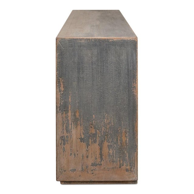2020s Transitional Reclaimed Pine Sideboard, 90" - Soft Grey Two-Tone For Sale - Image 5 of 10