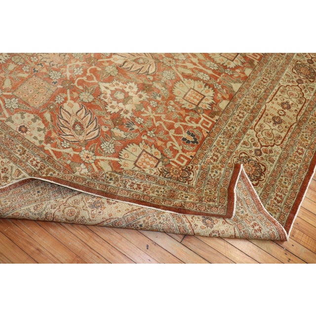 Textile Early 20th Century Elegant Persian Tabriz Rug - 9'7" x 12'5" For Sale - Image 7 of 9