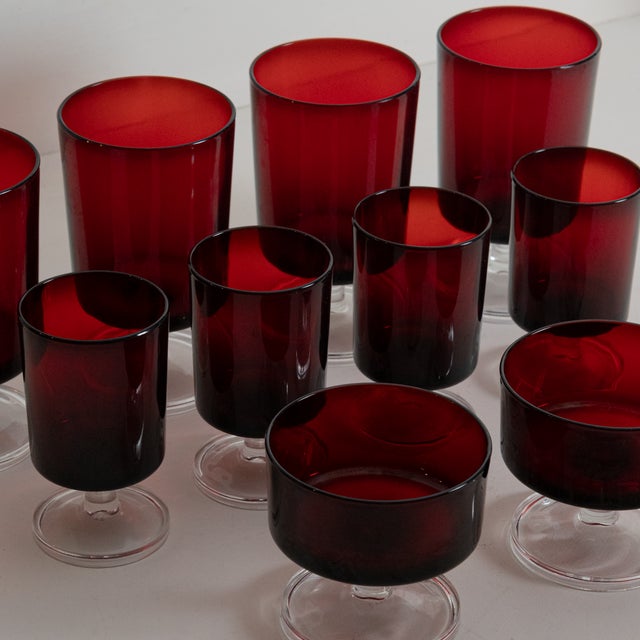1970s French Cocktail Glasses by Cristal d'Arques-Durand, Luminarc - Set of 10 For Sale - Image 4 of 4