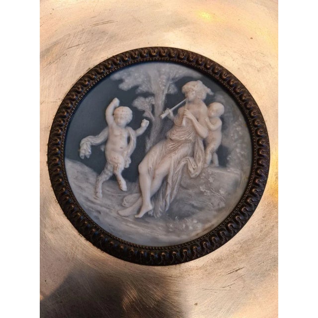 Antique Silver-Plated Metal & Biscuit Porcelain Tazza Dish from WMF For Sale - Image 3 of 17