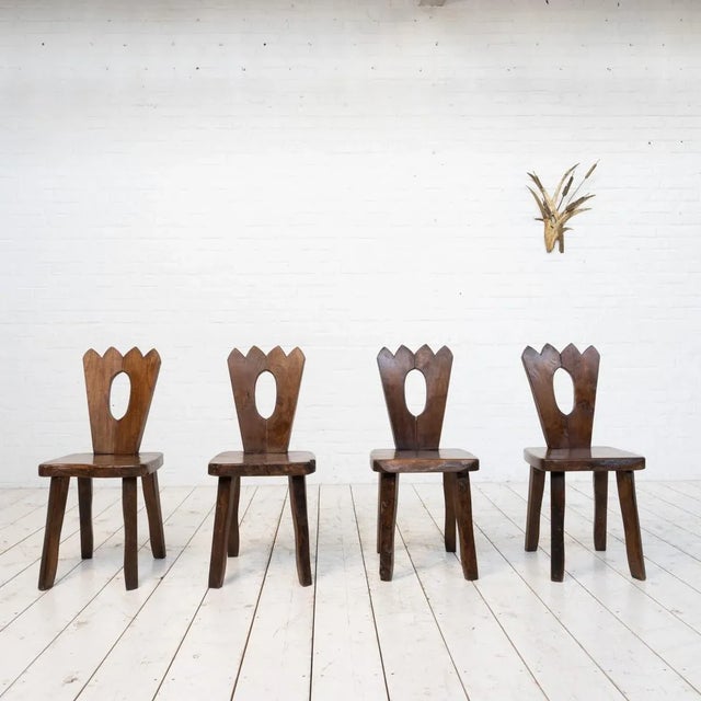 Wood Elm Chairs, 1960s, Set of 4 For Sale - Image 7 of 7