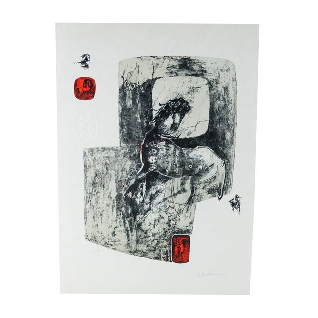 Dang Lebadang, Le Cheval, 20th Century, Color Etching For Sale
