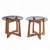 Adrian Pearsall for Craft Associates Mid Century Walnut Side Tables - Pair Each side table measures: 24 wide x 24 deep x...