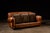 Vintage Leather Club Sofa in Brown For Sale - Image 4 of 7