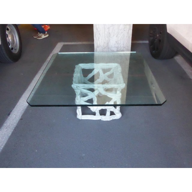 1970's Tony Duquette Style Taffy Coffee Table sold as found previously owned and used without overt damage.