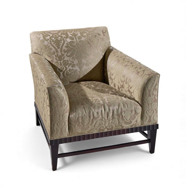 Barbara Barry for Baker Fluted Mahogany Lounge Chair - Pair For Sale - Image 12 of 13