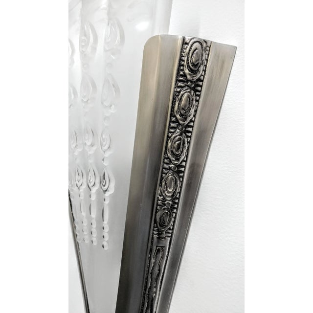 French Art Deco Fan Sconces - a Pair For Sale - Image 4 of 8