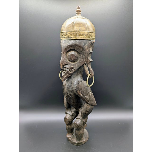 1950s 1940s-1950s Dayak Bahau Ancestral/Guardian Statue: Borneo For Sale - Image 5 of 9