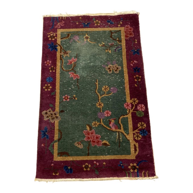 Antique 3 X 5 Chinese Art Deco Rug For Sale