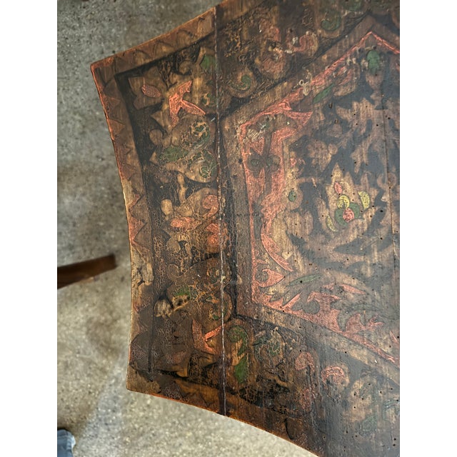 Mid 19th Century Hand-Painted Khokhloma Russian Tea Table For Sale - Image 9 of 12