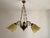Vintage Art Nouveau Revival Three-Light Chandelier with Opaline Glass Shades, Yugoslavia, 1960s For Sale - Image 12 of 12