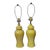 Pair of Vintage Yellow Ginger Jar 3-Way Lamps For Sale
