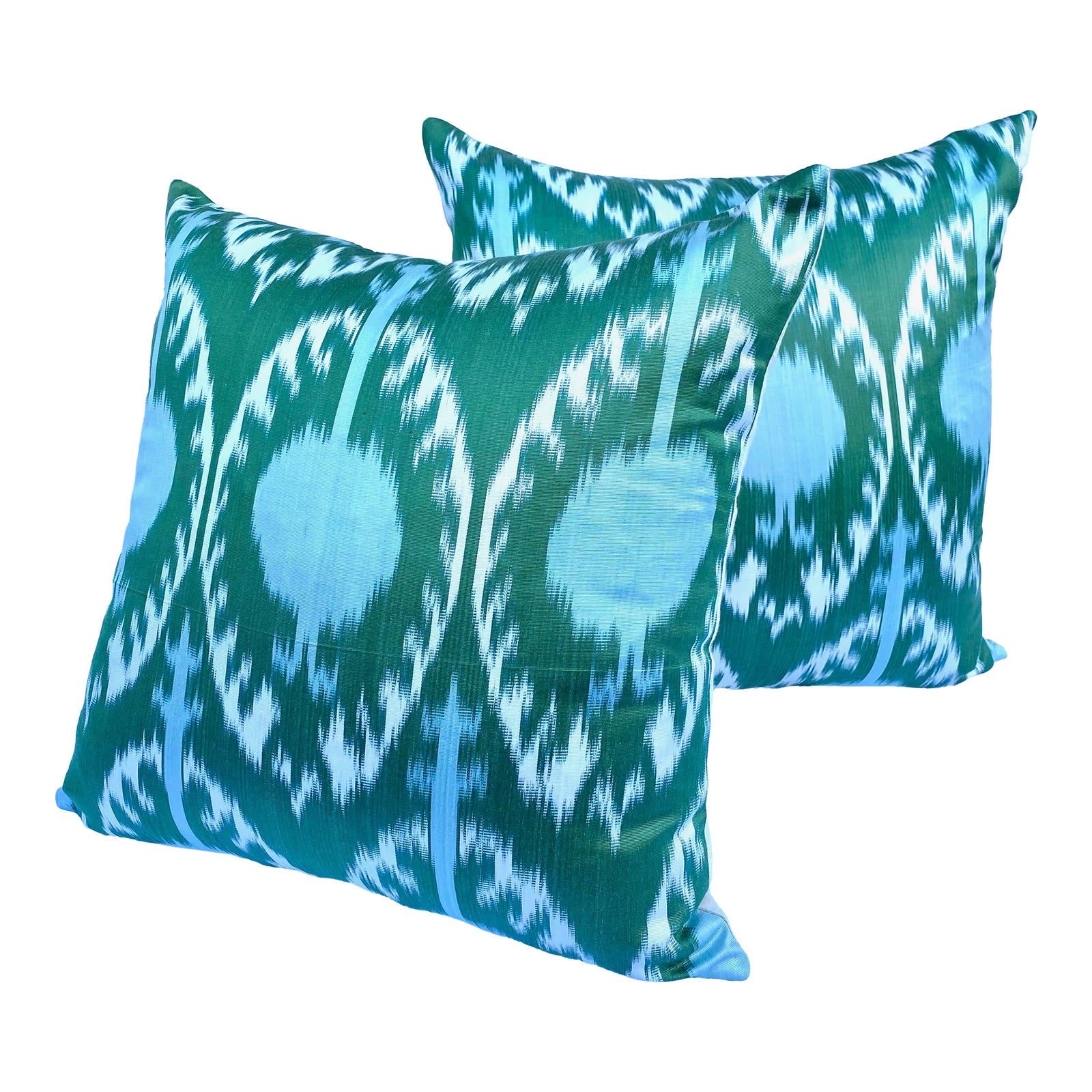 Contemporary Ikat Pattern Pillows a Pair Chairish