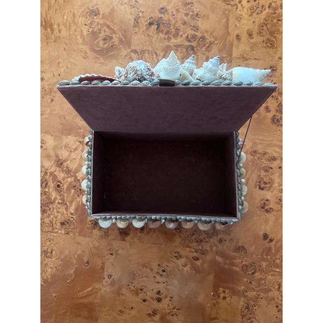 1980s Vintage Shell Encrusted Box For Sale - Image 5 of 10
