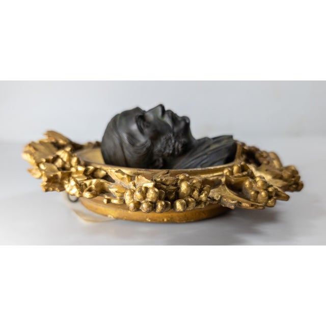 19th Century English Portrait Bronze Bust of Albert Prince Consort in Giltwood Frame For Sale - Image 9 of 18