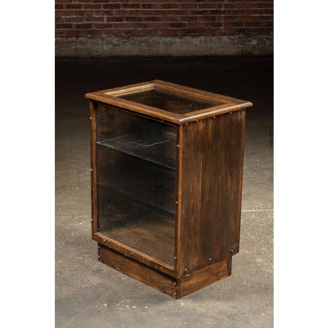 Antique Wooden Display Cabinet With Glass Top For Sale In Chicago - Image 6 of 7