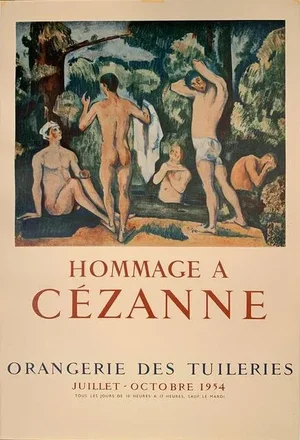 1954 Hommage A Cezanne Orangerie des Tuileries Gallery Poster