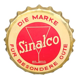 Lithographed Advertising Sign in Metal from Sinalco, 1950s For Sale