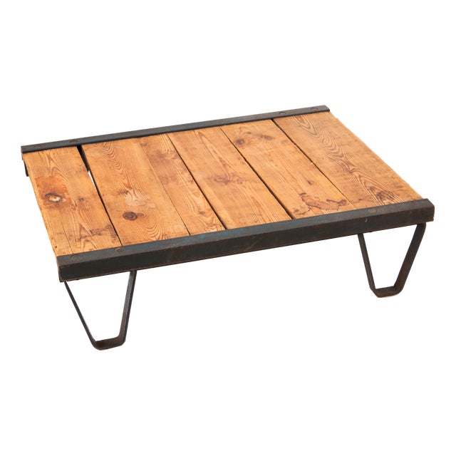 Vintage Industrial Side Table For Sale