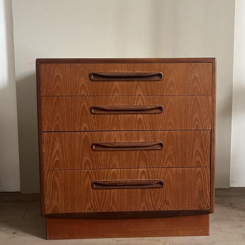 Vintage chest of drawers by G Plan with 4 drawers. From the Fresco series designed by Victor Wilkins. 1950s/1960s. Teak...