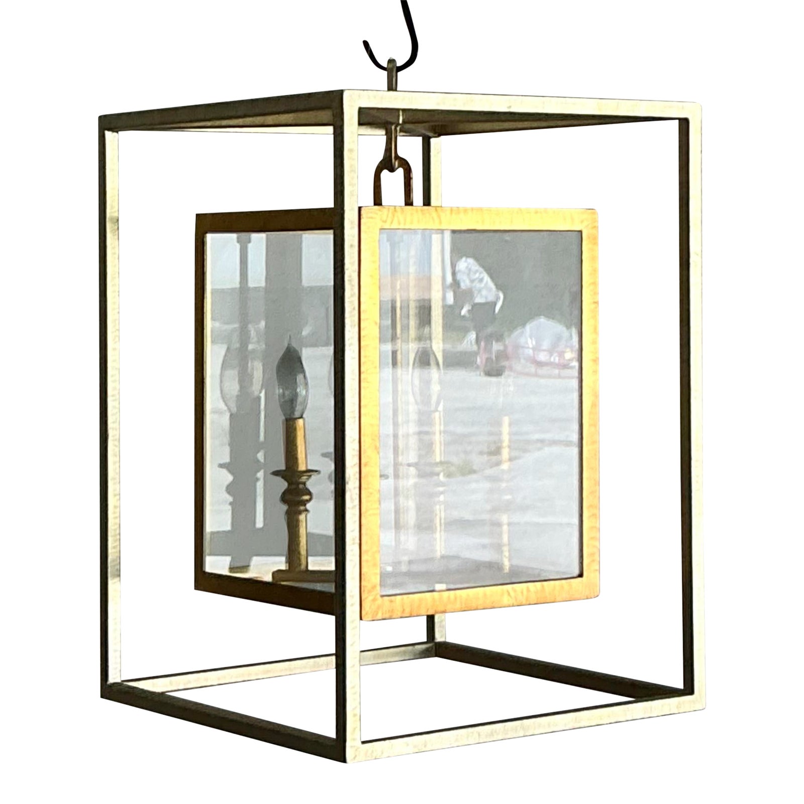 Vintage Contemporary Double Frame Lantern | Chairish