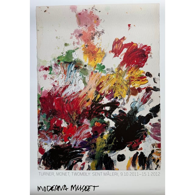 A beautiful exhibition poster featuring Untitled (1990) by the celebrated American artist Cy Twombly (1928–2011), one of...