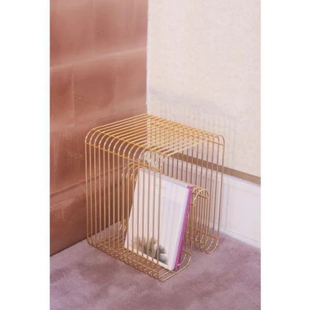 Not Yet Made - Made To Order Silver Contemporary Stool For Sale - Image 5 of 9