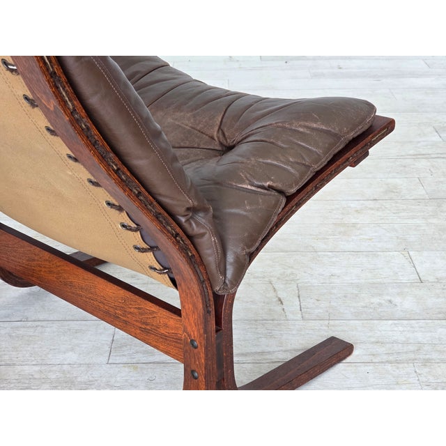 Norwegian Siesta Lounge Chair in Leather by Ingmar Relling for Westnofa, 1970s For Sale - Image 17 of 18