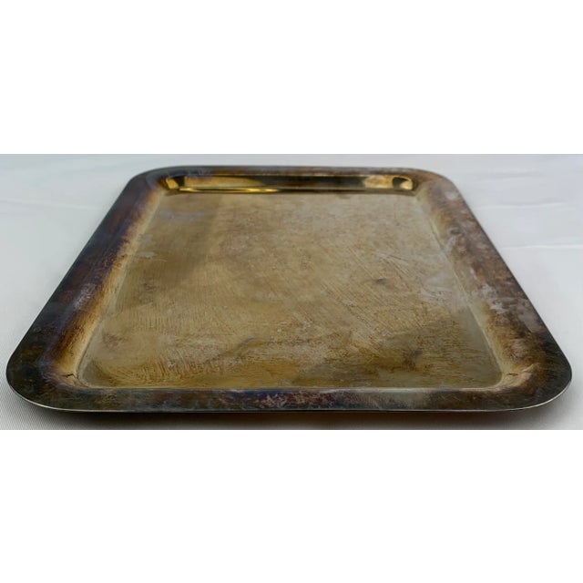 20th Century Silverplated Small Serving Tray For Sale In Los Angeles - Image 6 of 8