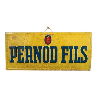 1920s French Pernod Fils Absinthe Sign For Sale