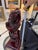 Chinese Vintage Red Wood Chinese Dragon Warrior Statue Guan Large 12x12x29 For Sale - Image 3 of 8