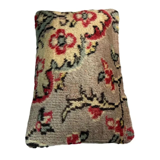 Textile Large Vintage Turkish Handmade Rug Cushion Cover For Sale - Image 7 of 11
