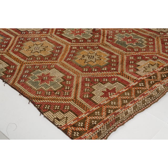1950s Geometric Vintage Modern Kilim For Sale - Image 5 of 10