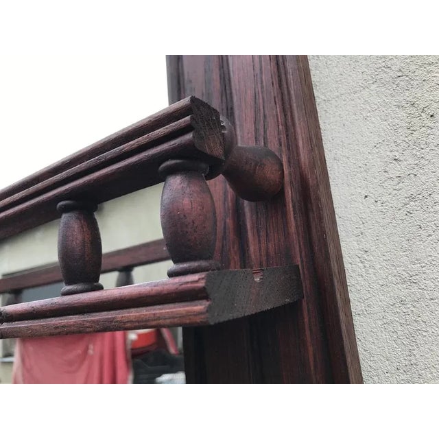 Wood Art Deco Style Shelf Mirror with Oak Frame, 1920s For Sale - Image 7 of 13