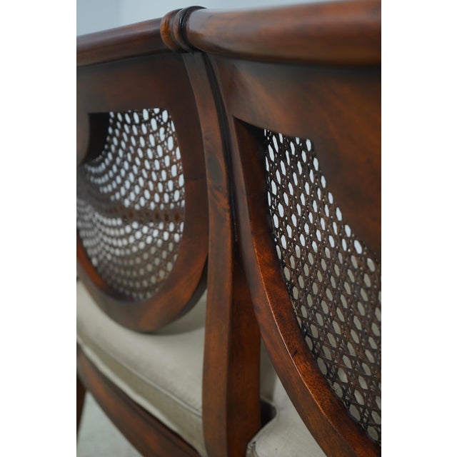 Theodore Alexander Regency Style Cane Back Settee For Sale - Image 12 of 18