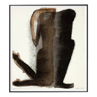 Jolanta Johnsson, Two Transparent Figures, Mixed Media on Paper, 1997 For Sale